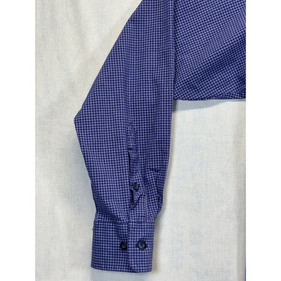 Ariat Pro Series Shirt Men's Small Blue Purple Plaid Stretch Western Button Down - Picture 10 of 14